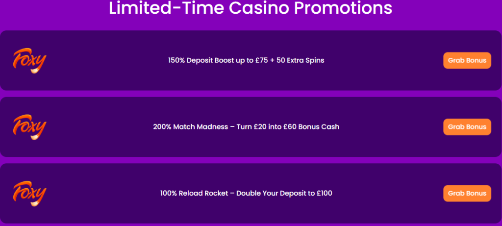 Foxy Casino Bonus